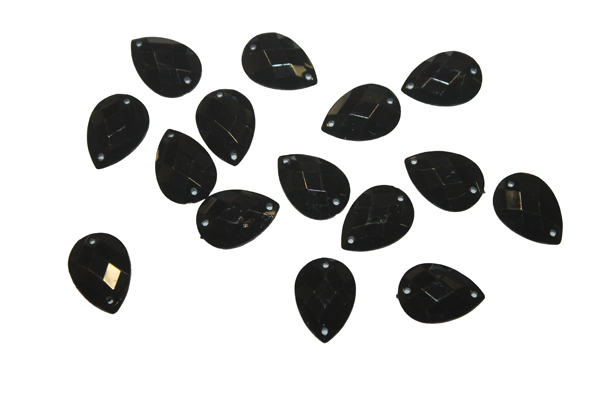 Камни пришивные Капелька 12х17 мм 30 шт. Черный