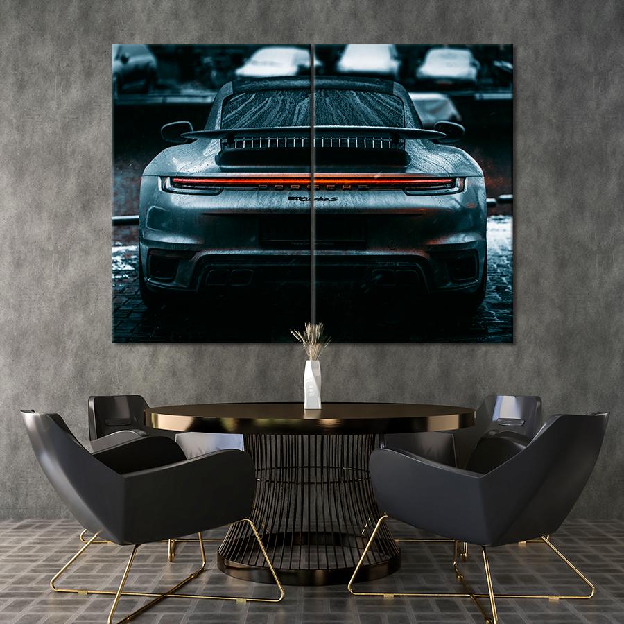 Картина Автомобиль Вид сзади на автомобиль Porsche 911 165x122 см (A1201-2)