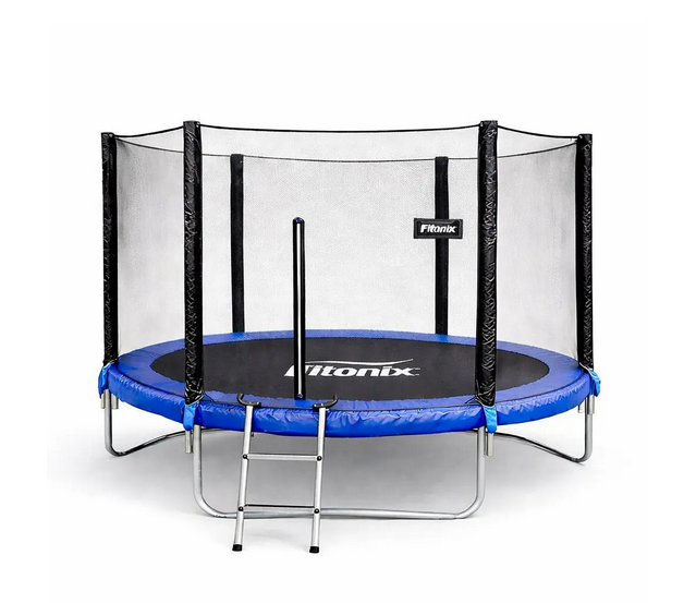 Батут Fitonix 312 см 10 ft до 150 кг с сеткой безопасности и лестницей