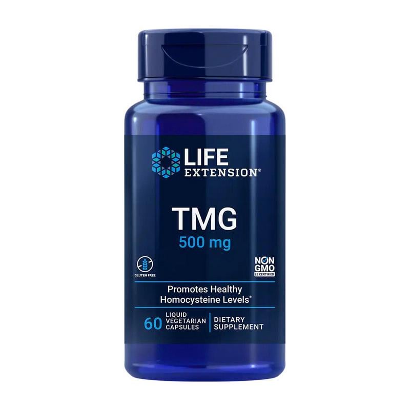 Бетаин триметилглицин Life Extension T mg 500 мг 60 вер. капс.