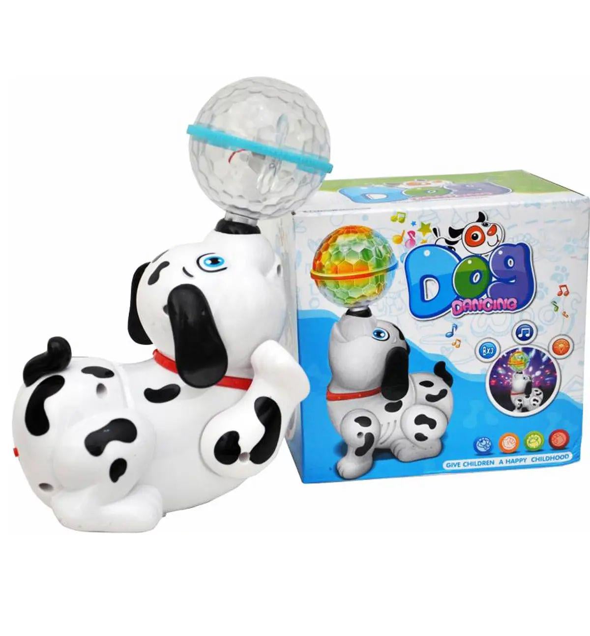 Интерактивная игрушка YJ388-19 Танцующая собачка со звуковыми эффектами/музыкой и подсветкой питанием от батареек (opt-102723)