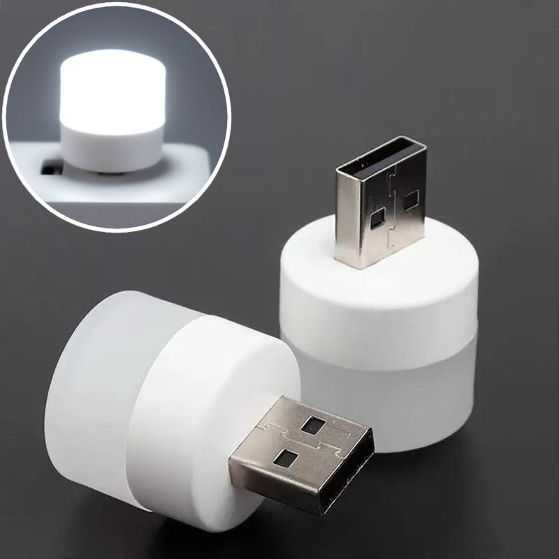 Лампа світлодіодна кругла USB 5V 2 шт. Теплий білий (4705) - фото 2