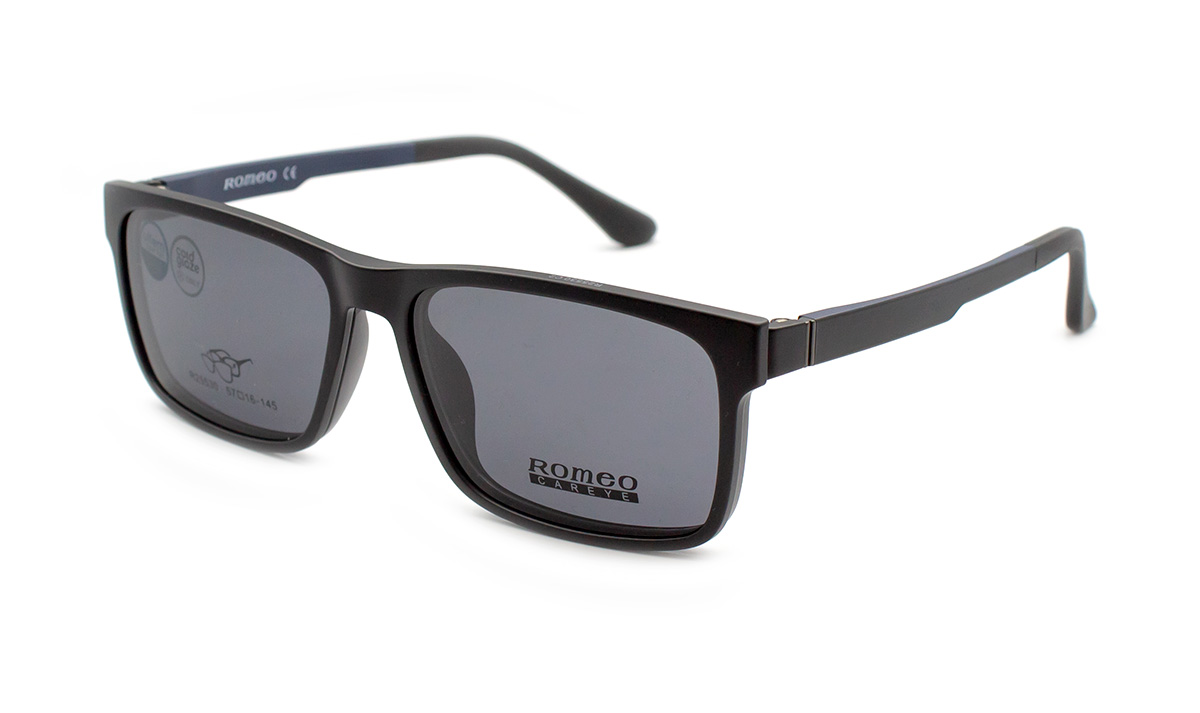 Оправа чоловіча пластикова Romeo 25530-C2 з трьома змінними насадками та футляром (09534)