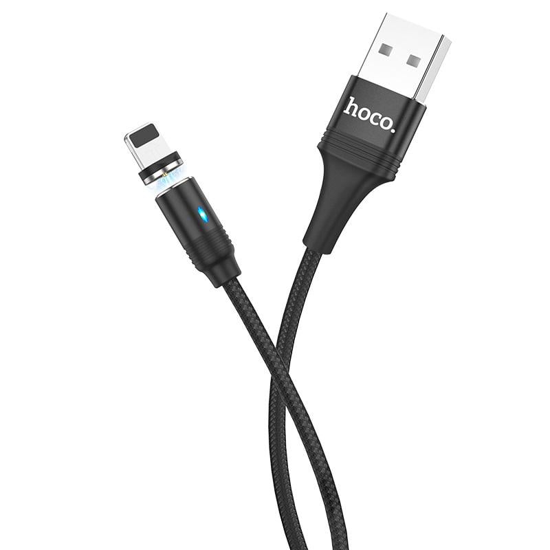 USB кабель магнитный Hoco U76 Fresh Lightning 1,2 м Черный - фото 2