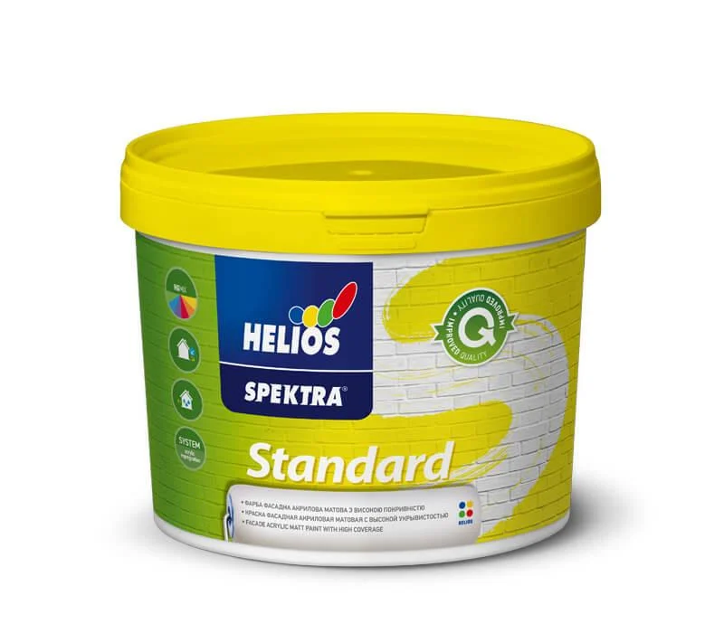 Краска фасадная акриловая Helios SPEKTRA Standart Pro 10 л Белый В1 (2493674245)