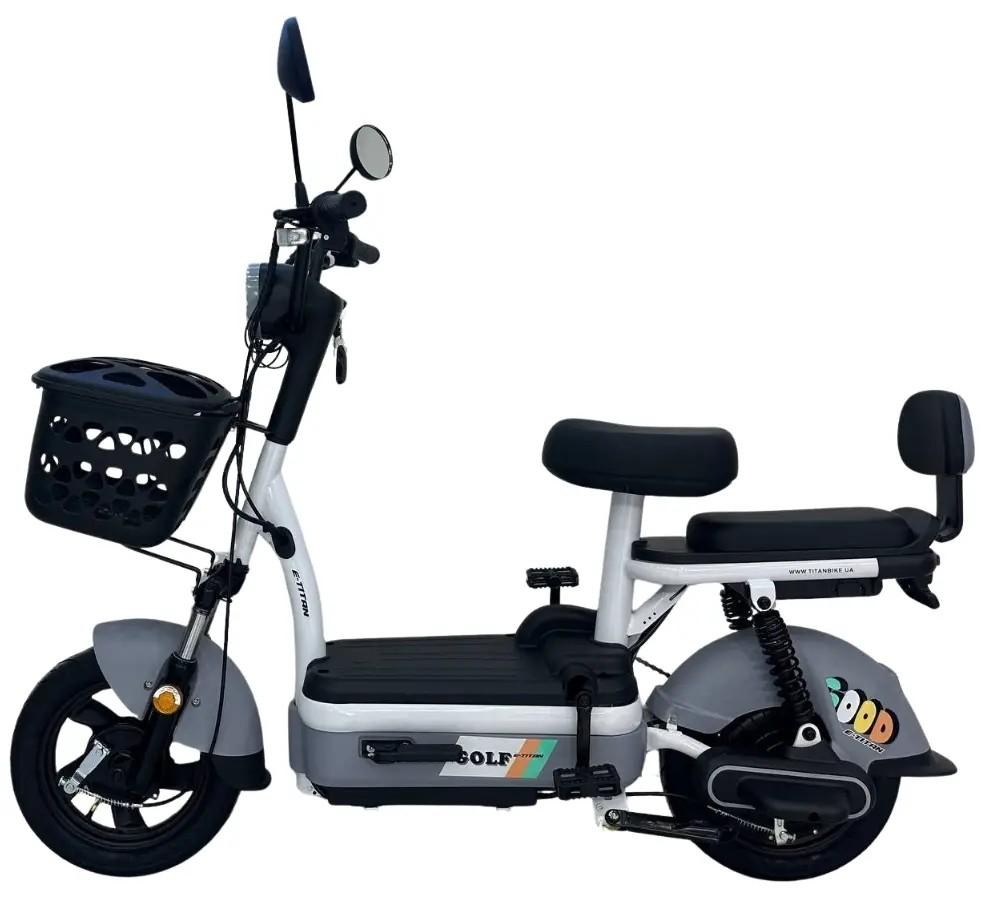 Электроскутер E-Titan Golf 14" 20 Ah до 55-80 км White/Red
