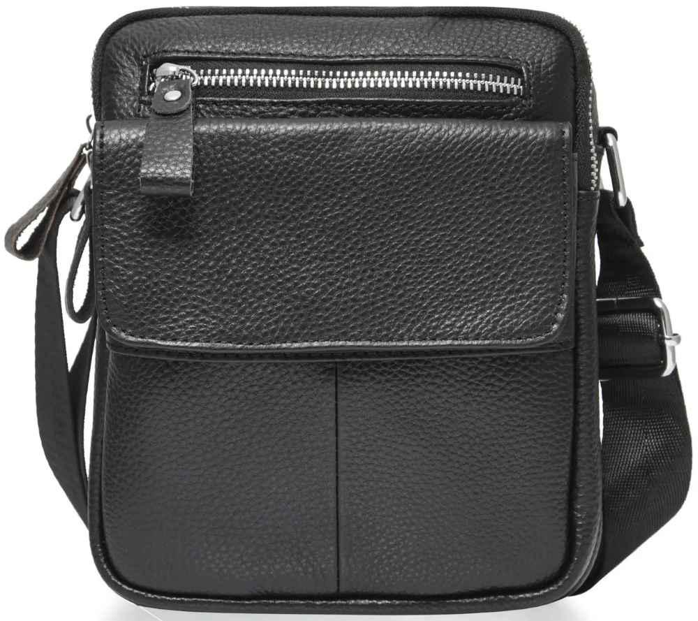 Сумка шкіряна через плече Tiding Bag SK N718193 Чорний