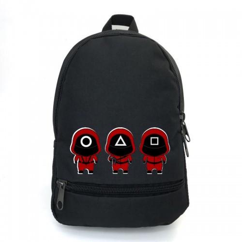 Школьный рюкзак School Bag BIG с принтом Squid Game-010 43х30х17 см 22 л Черный (2503131916)