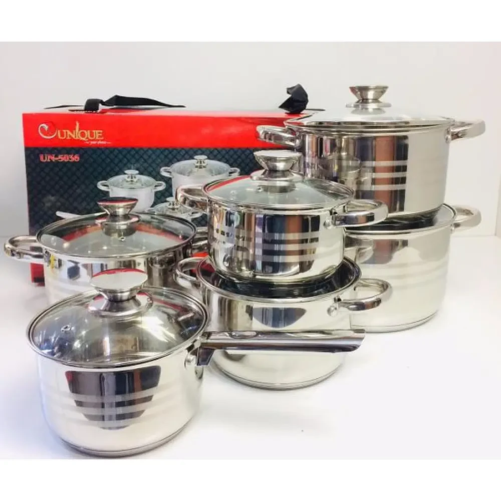 Набор из нержавеющей стали кастрюль с крышками - фото 2 Набор из нержавеющей стали кастрюль с крышками - фото 2