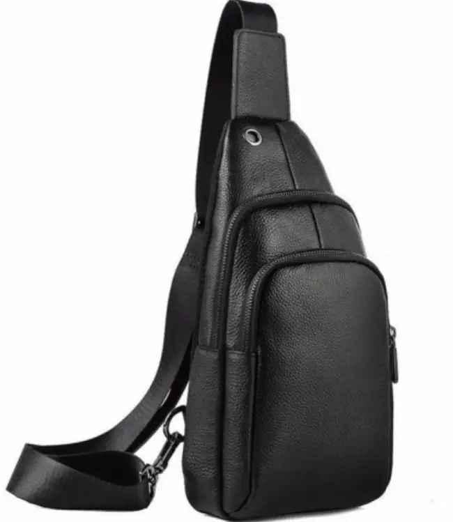 Слінг шкіряний Tiding Bag A25F-011-1A Чорний