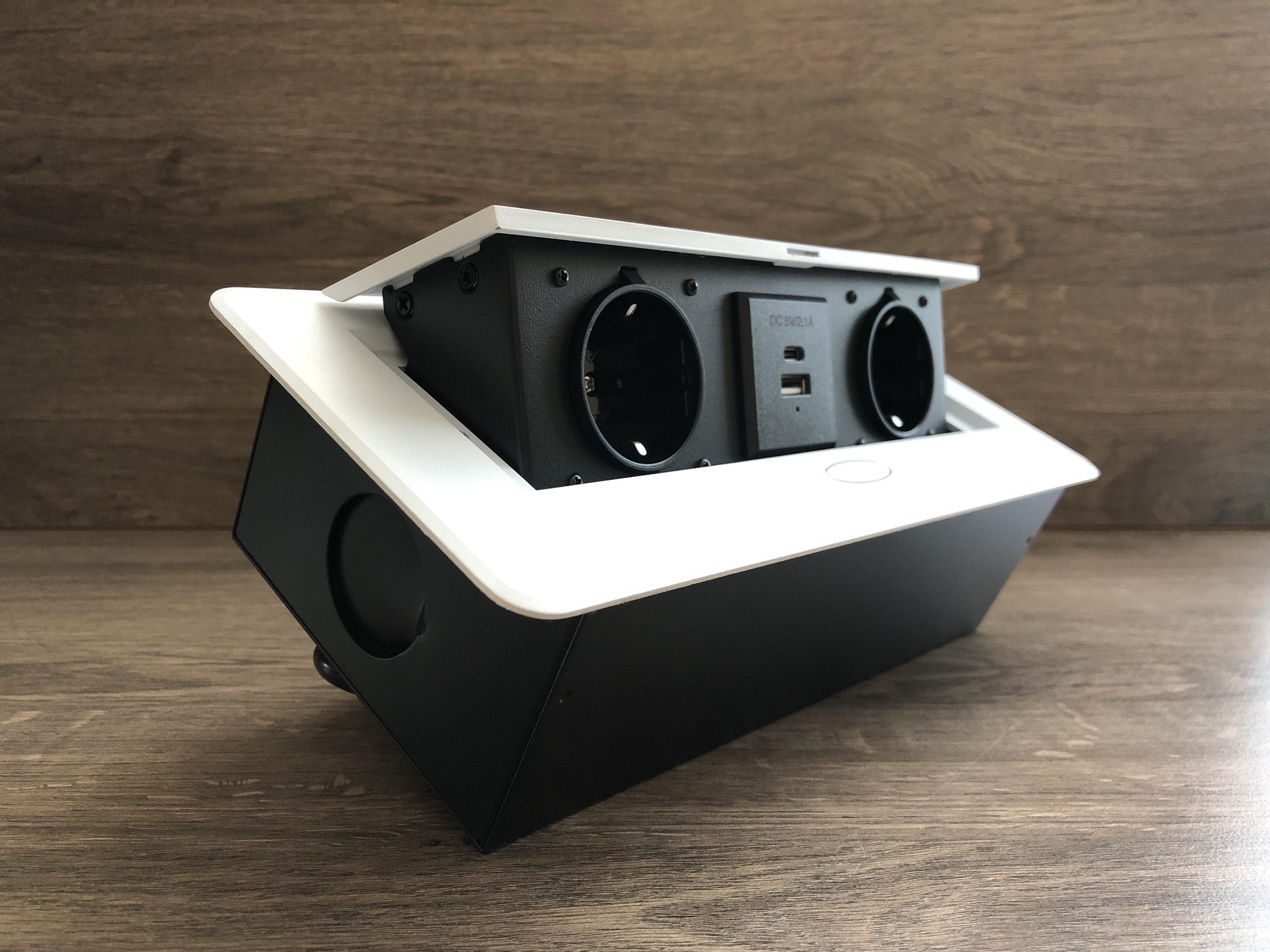 Розетка настільна 2R/USB/Type-C Білий (144415) - фото 5 Розетка настільна 2R/USB/Type-C Білий (144415) - фото 5