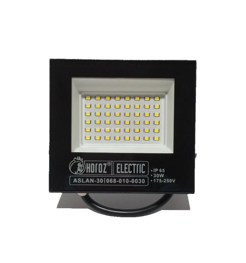 Прожектор светодиодный Horoz Electric 30W 6400K ASLAN-30 Черный Прожектор светодиодный Horoz Electric 30W 6400K ASLAN-30 Черный