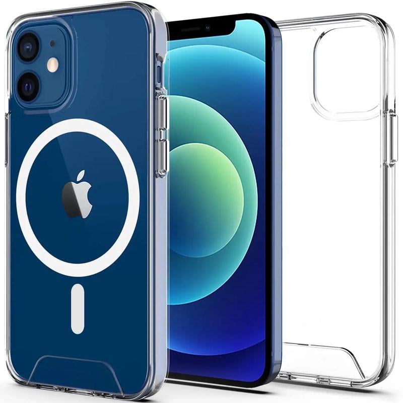Противоударный чехол TPU Space Case with MagSafe для Apple iPhone 11 (6.1") Прозрачный