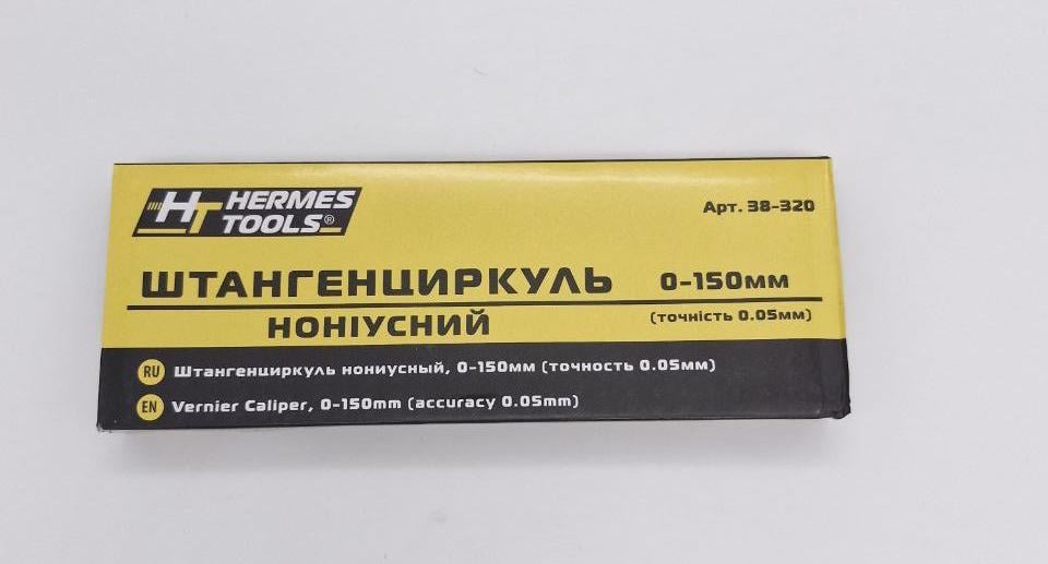 Штангенциркуль нониусный HT HERMES TOOLS 0-150 мм/точность 0.05 мм в пластиковой коробке (38-320) - фото 4