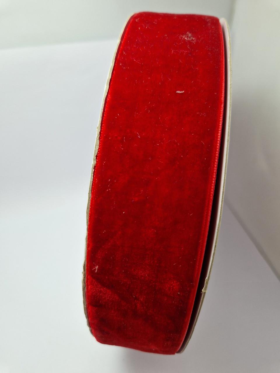 Лента бархатная 3,5 см Красный (1834338041)