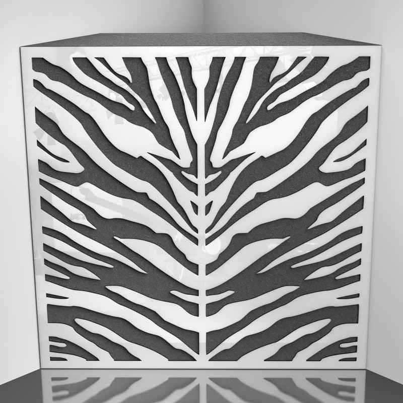 Бас ловушка Ecosound Zebra Plastic 50х50 см 100 мм Белый (1688)