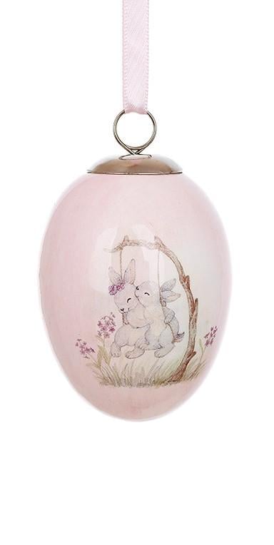 Декор подвесной BonaDi Яйцо 5,5x7,5 см Розовый (838-530)