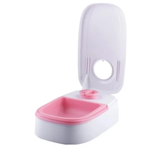 Кормушка для питомцев с таймером Automatic pet feeder автоматическая, Розовый 11661