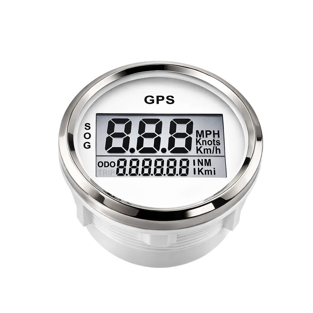 GPS спидометр судовой для лодки и катера 60 км/ч d 52 мм Белый (1653873077)