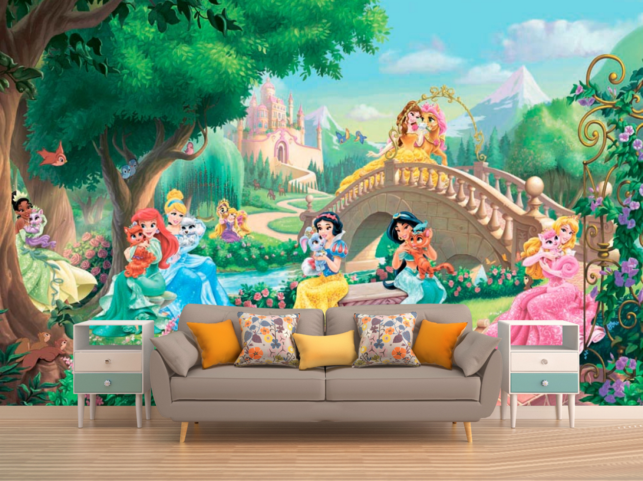 Фотошпалери Принцеси Різнокольоровий (00000038)