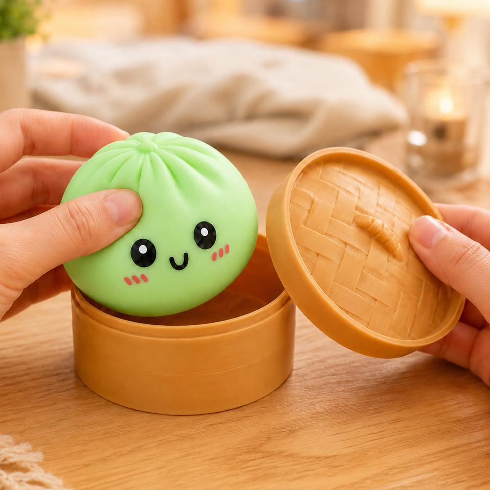 Антистрес-іграшка Bun Rainbow Mystery Squishy Dumpling Пельмень 10 см Зелений Антистрес-іграшка Bun Rainbow Mystery Squishy Dumpling Пельмень 10 см Зелений
