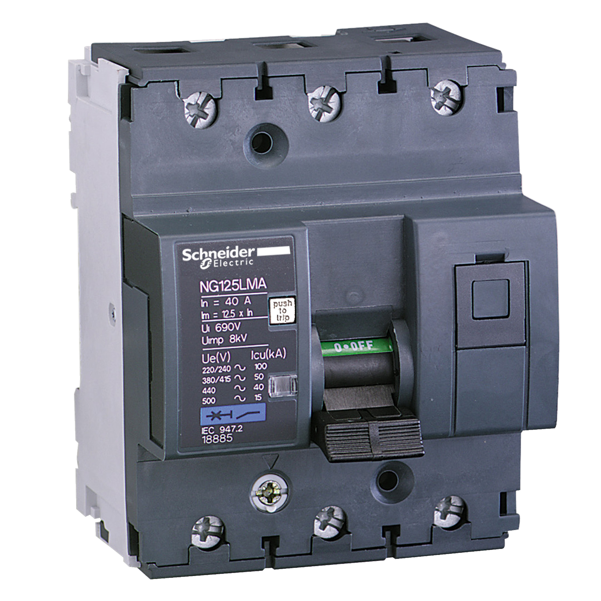 Автоматичний вимикач Schneider Electric NG125L 3P 63A 15kA MA (18886) Автоматичний вимикач Schneider Electric NG125L 3P 63A 15kA MA (18886)
