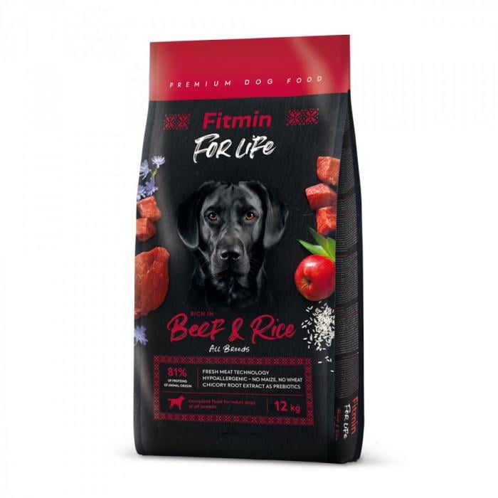 Корм гіпоалергенний комплексний для дорослих собак Fitmin dog For Life Beef & Rice 2,5 кг (A-008815)