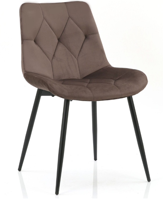 Стул для кухни и гостиной Justin вельвет Темно-коричневый (32478638)