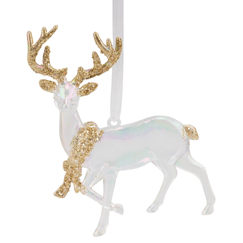 Игрушка на елку Elisey Удивительный олень 12,3 см Серебряный (NH-106-K-160)