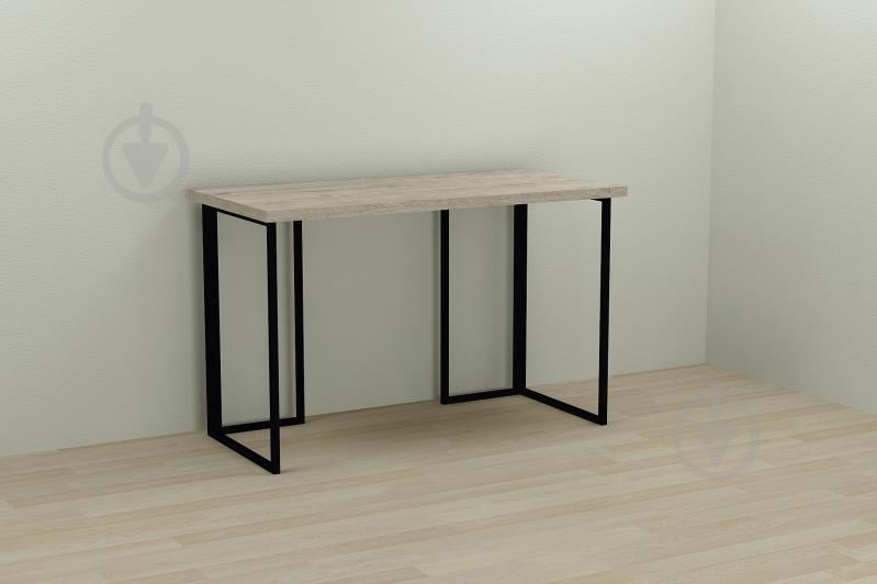 Компьютерный стол Ferrum-decor Ханна 76x120x70 черный ДСП Дуб Шервуд 32мм