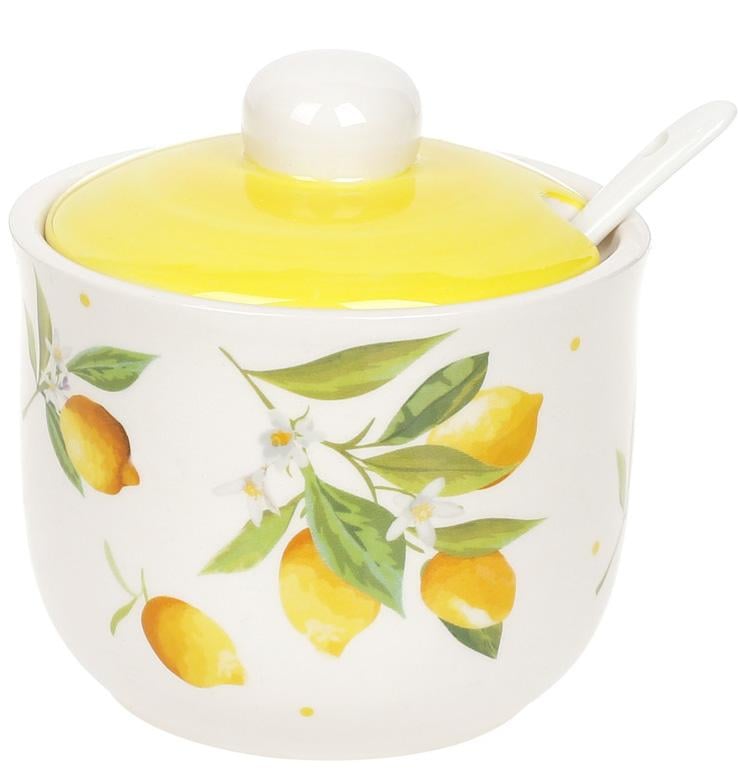 Цукорниця керамічна Цитрусова насолода з ложкою 350 мл (BD-DM059-Y)