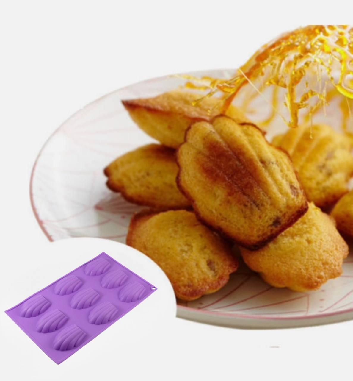 Форма для випічки силіконова Мадлен на 9 мушель (5374de62) - фото 3 Форма для випічки силіконова Мадлен на 9 мушель (5374de62) - фото 3