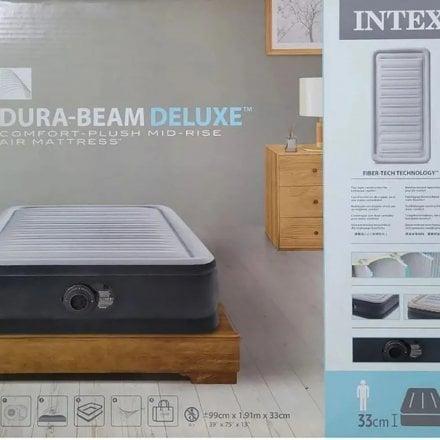 Надувная одноместная кровать Intex 67766 с подушкой и встроенным электронасосом 99x191x33 см (D-2019091901) - фото 7