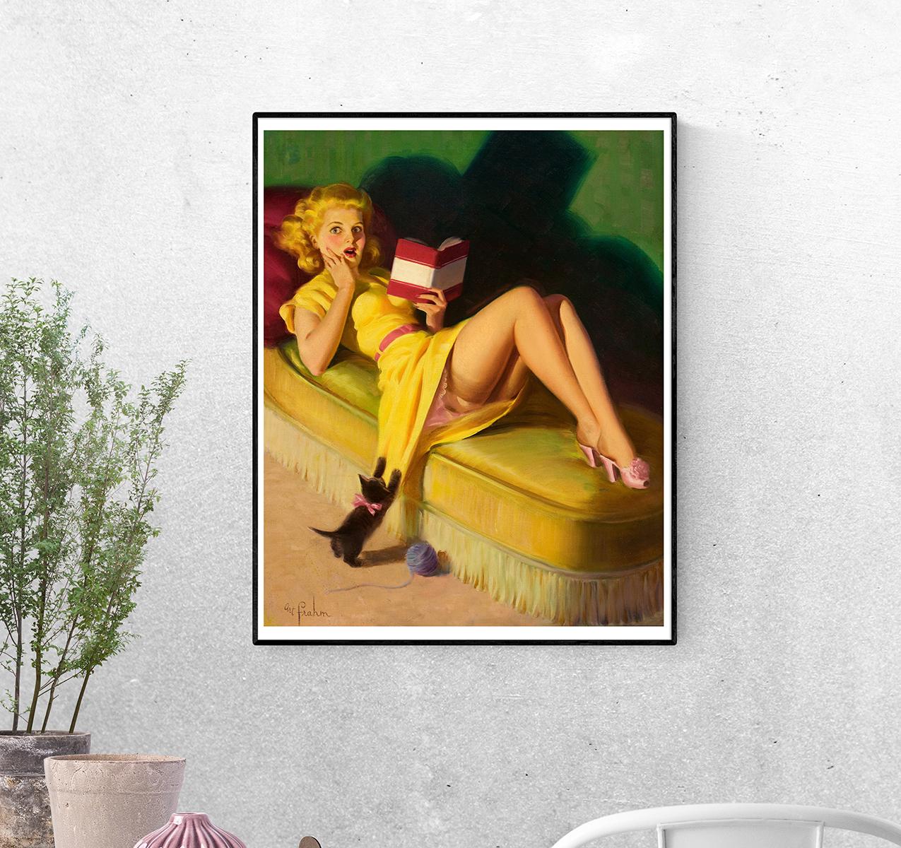 Постер Милый трюк - Игривый котенок. Арт Фрам формат А-1 (pin_up1726002_Poster)