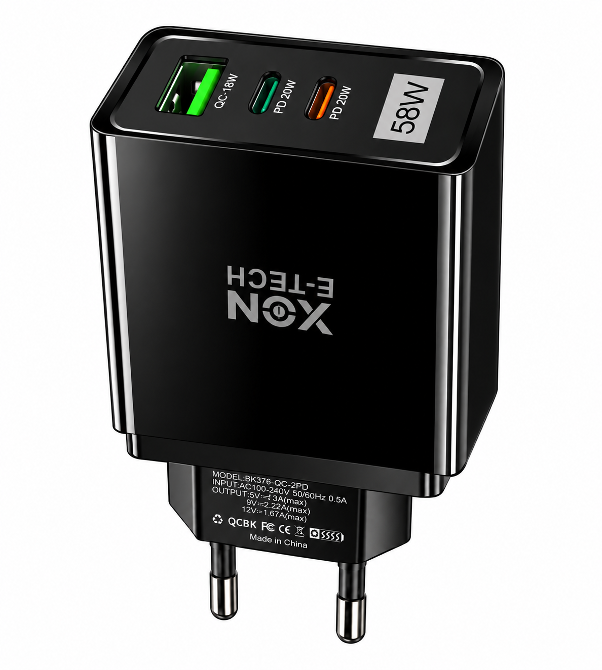 Зарядное устройство XON PowerCharge USB Type-C 58W Черный (PCWA058020A1С2B 6068)