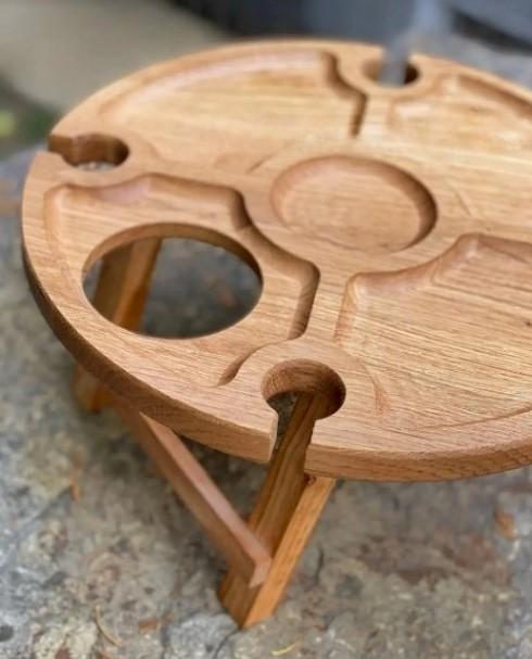 Столик винный дуб 35х35х17 см (012ст) - фото 2 Столик винный дуб 35х35х17 см (012ст) - фото 2