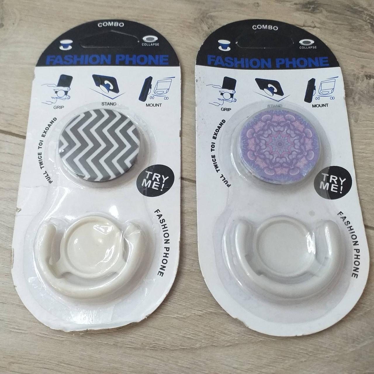 Попсокет держатель Fashion для 3D Combo 2 шт./1 уп. Черный (KG-10571) Попсокет держатель Fashion для 3D Combo 2 шт./1 уп. Черный (KG-10571)