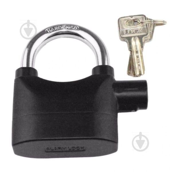 Навесной замок с сигнализацией и сиреной OOTDTY APR14 Черный (100164)