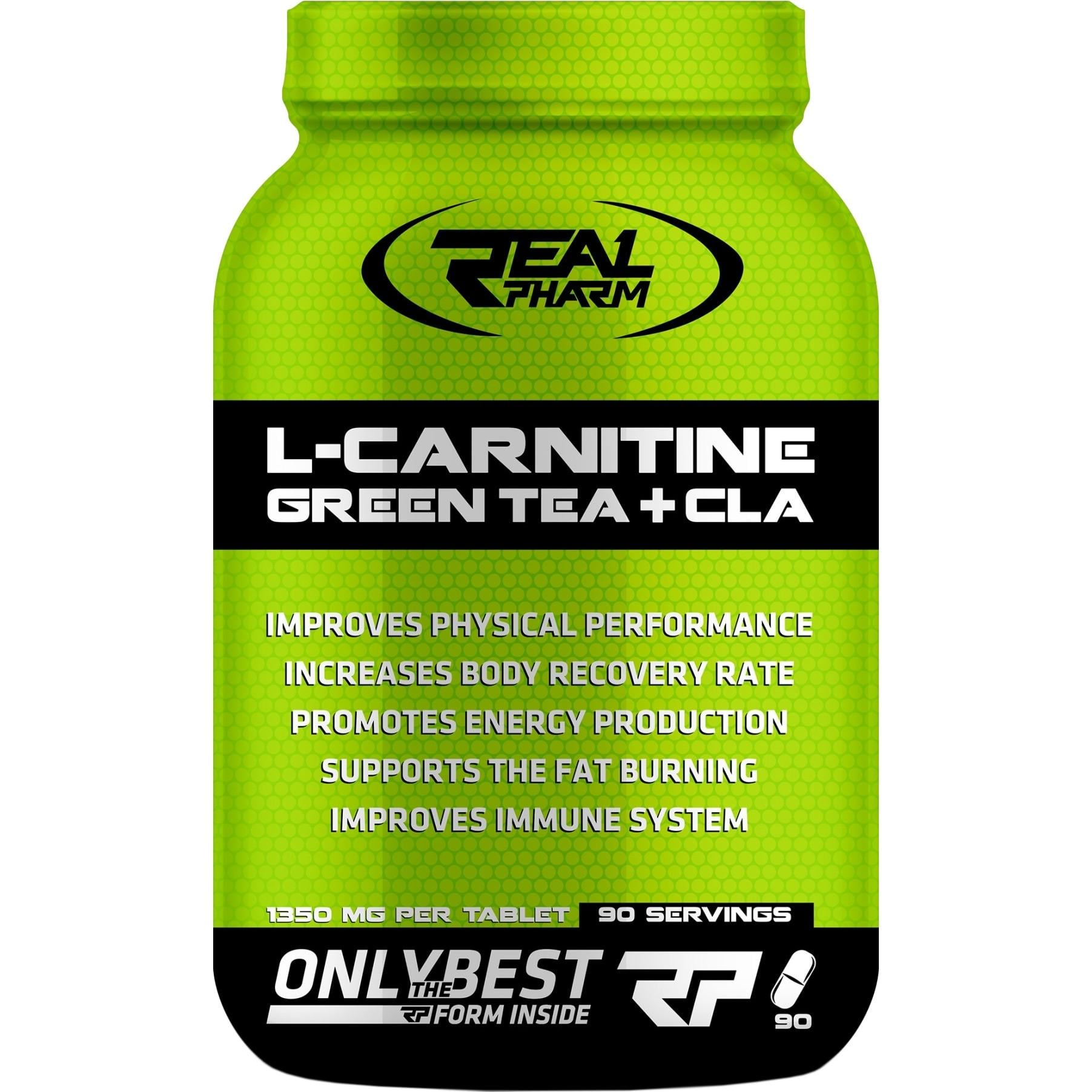 Жиросжигатель Real Pharm L-Carnitine Green Tea & Cla 90 таблеток
