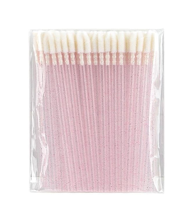 Пензли одноразові для ламінування догляду фарбування вій і брів рожеві 50 шт. (U9460)