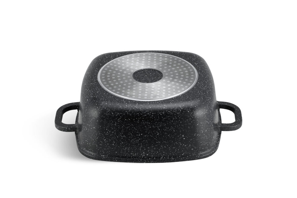 Каструля квадратна мармурове покриття Edenberg зі скляною кришкою 5,5 л (EB-8114) - фото 3