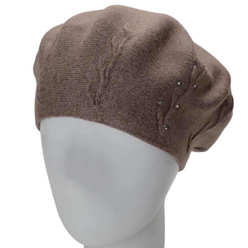 Берет женский двойной Lirus Ветка вискозная универсальная Капучино (295478)