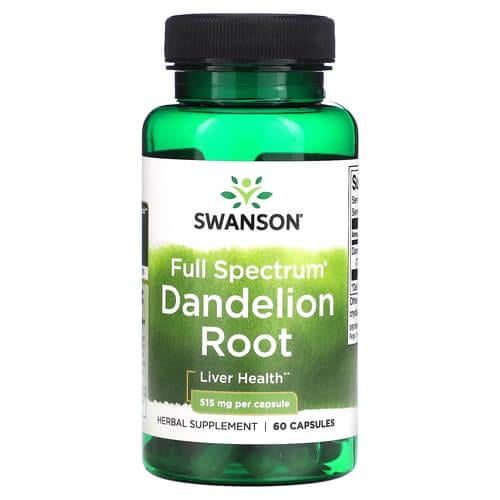 Добавка Swanson Dandelion Full Spectrum 515 мг 60 капс. (SW1336)