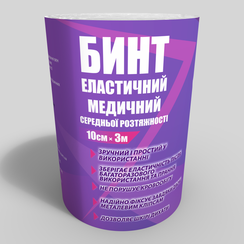 Бинт эластичный Teta 10 см x 3 м средней растяжимости (6970531450329) (6970531450329)