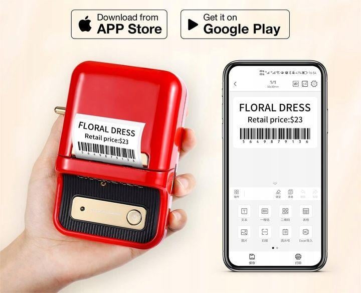 Принтер этикеток Niimbot B21 230 этикеток Red (2241388592) - фото 6