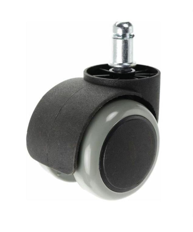 Ролик мебельный резиновый для офисного кресла Fenix D50 мм Серый