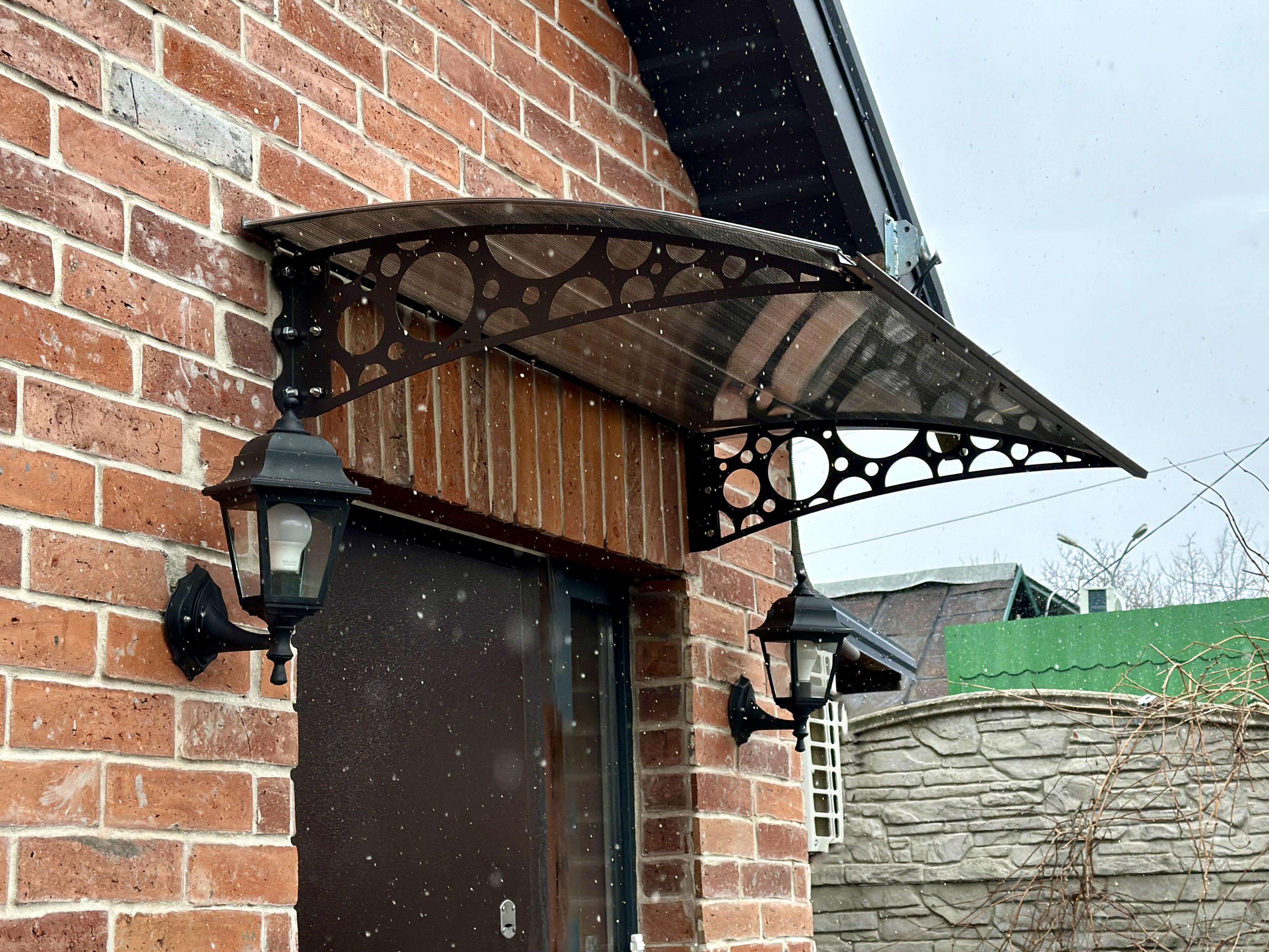 Козырек-навес Круги сотовый поликарбонат 6 мм 100х80 см (17022510)