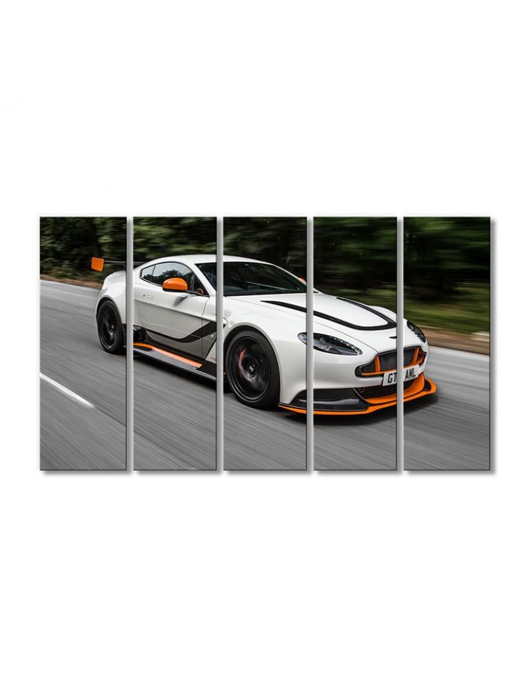 Картина модульная Спортивный автомобиль Астон Мартин 5 модулей 90x135 см