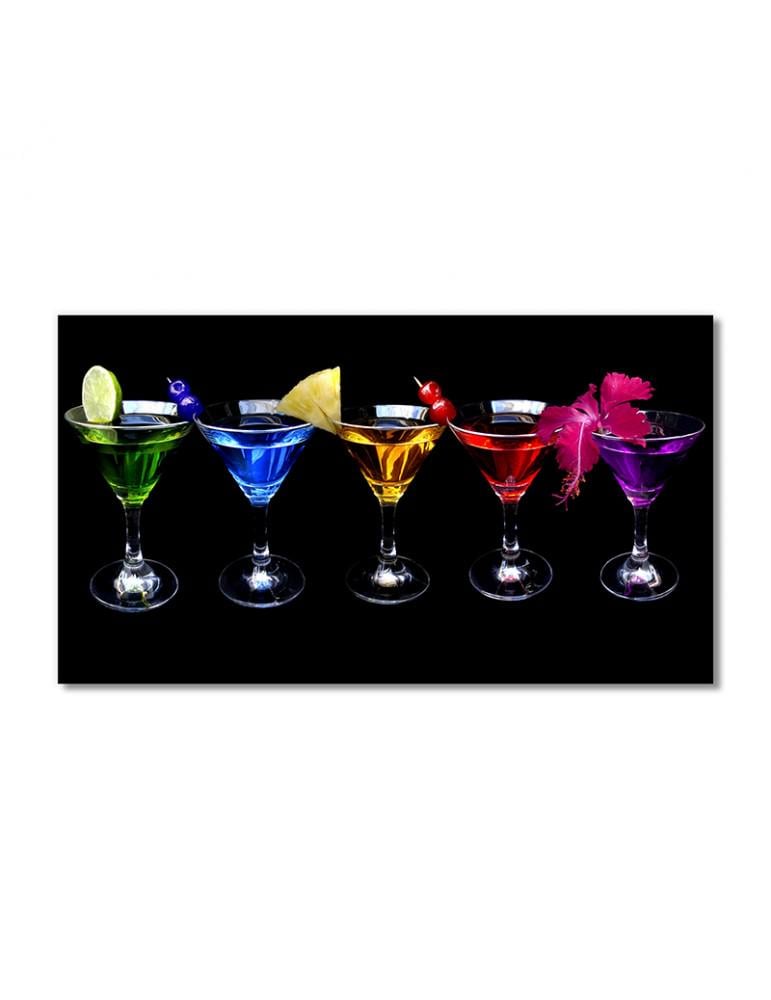 Картина модульная Радужные коктейли 1 модуль 80x120 см