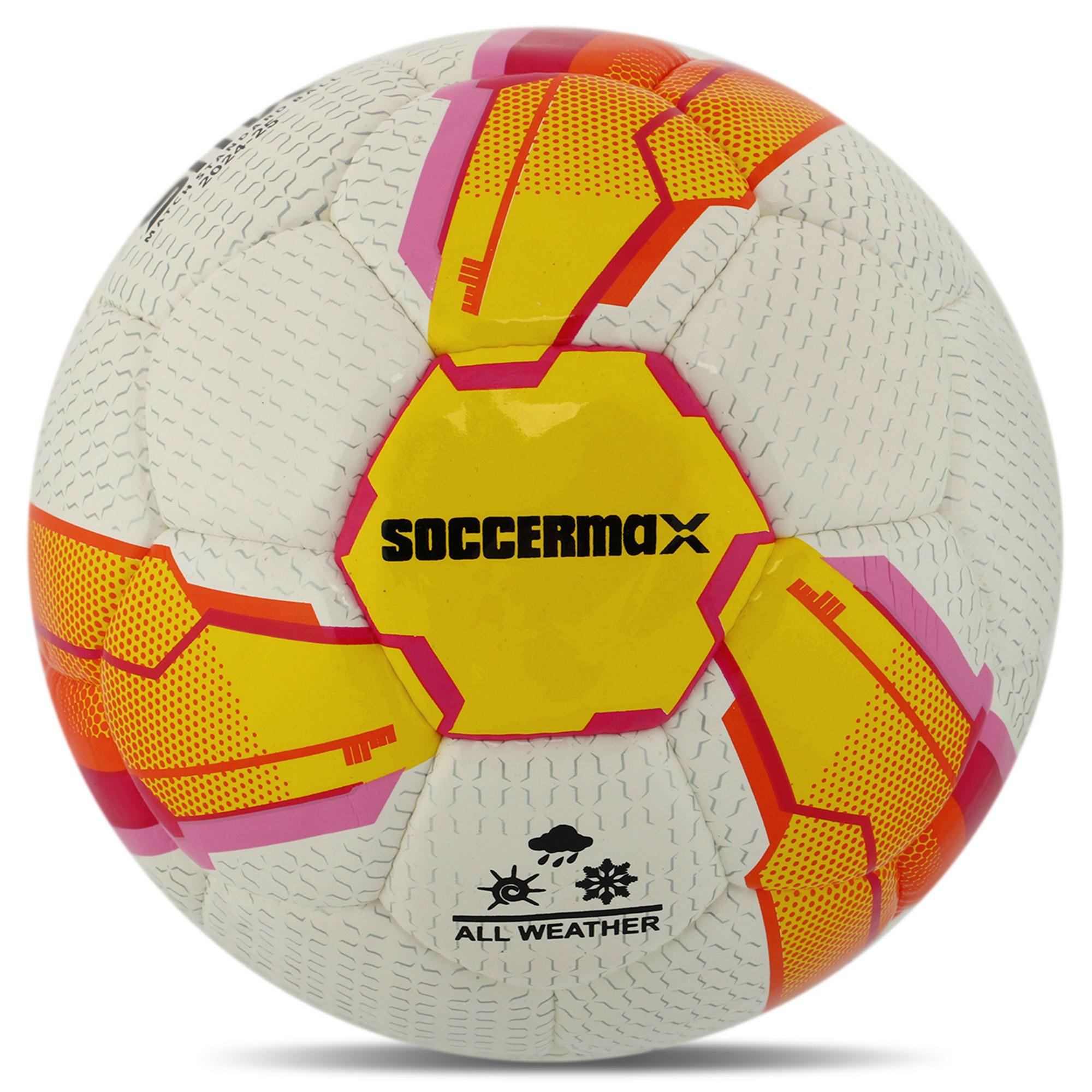 Футбольный мяч SOCCERMAX FIFA FB-7995 №5 PU Белый/Желтый